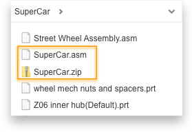 zipped assembly