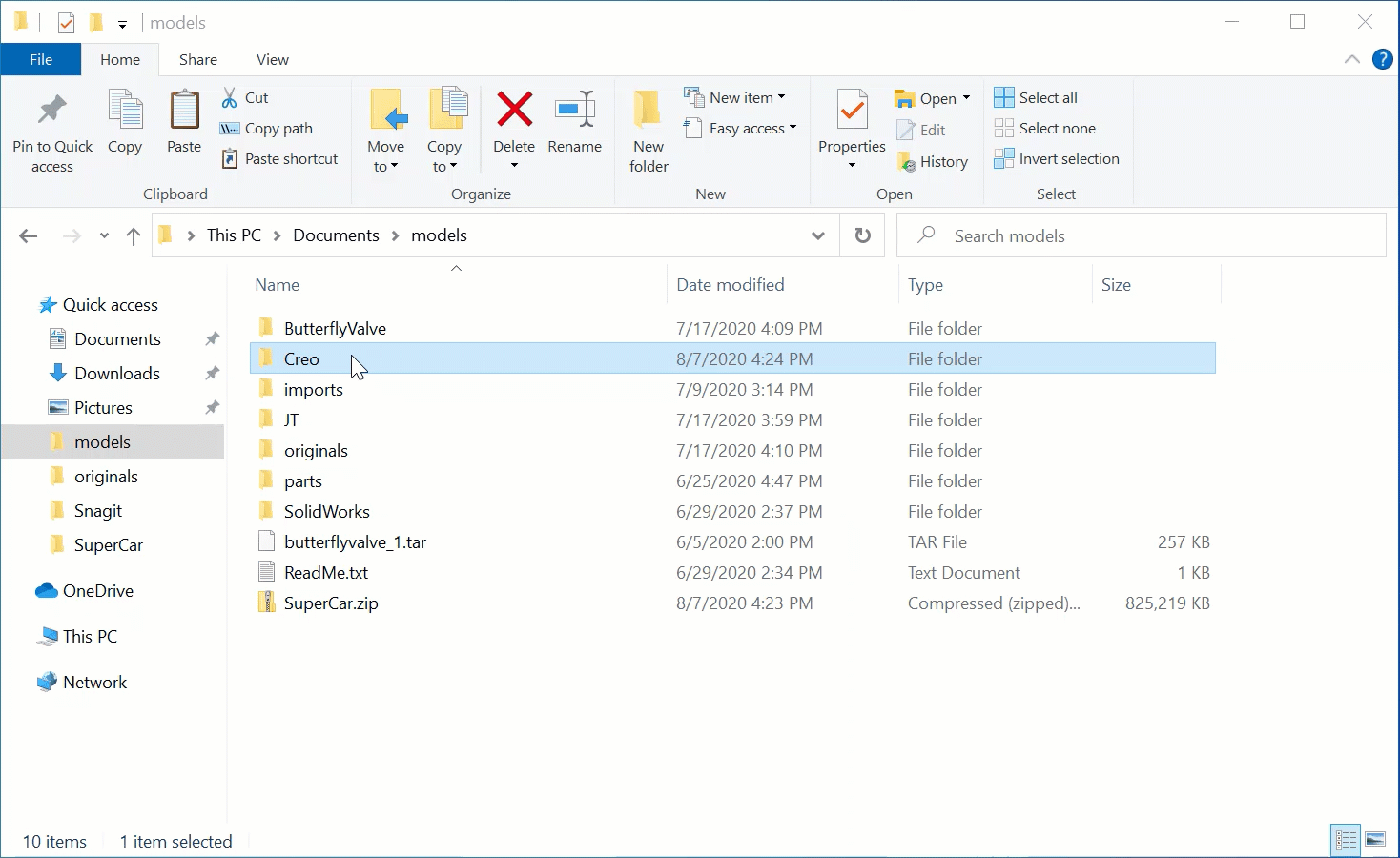 Gif of how to compress an assembly into a zip